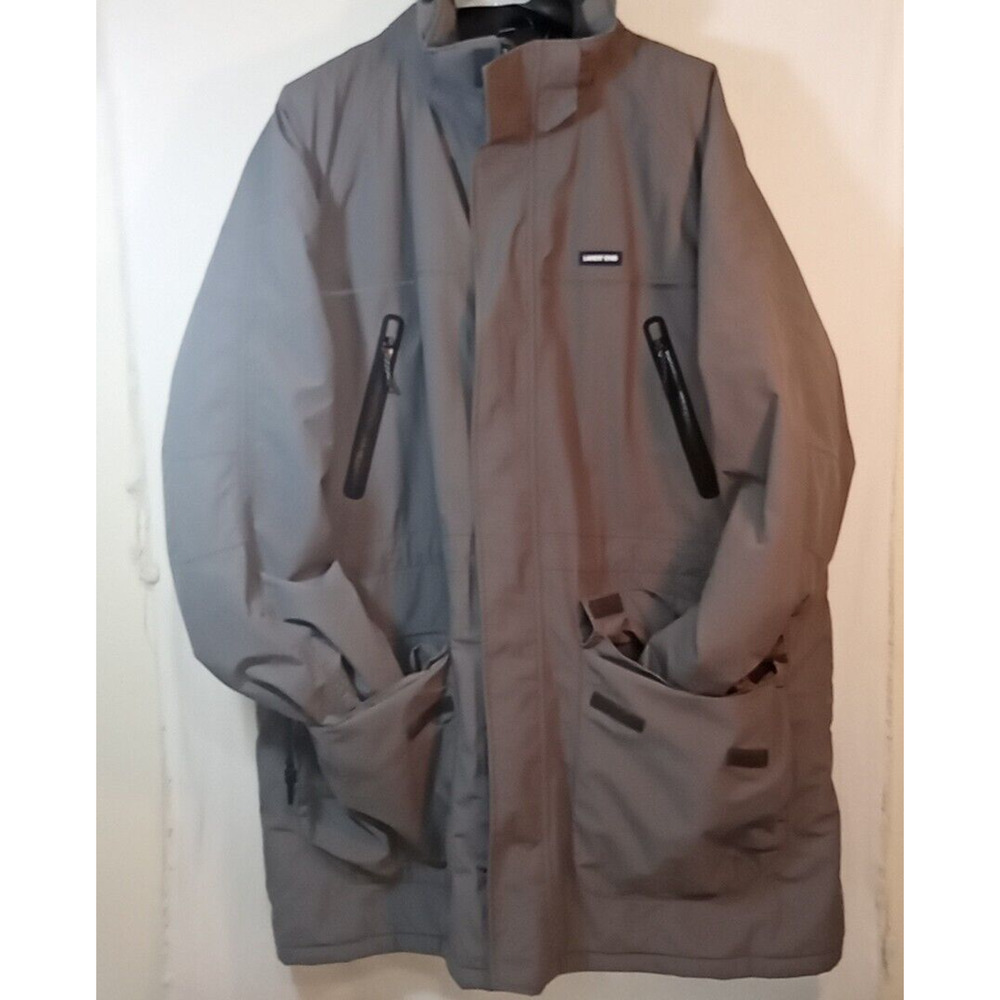 Lands End Jacket Mens XXL/T 50-52 Gray Detachable Hood